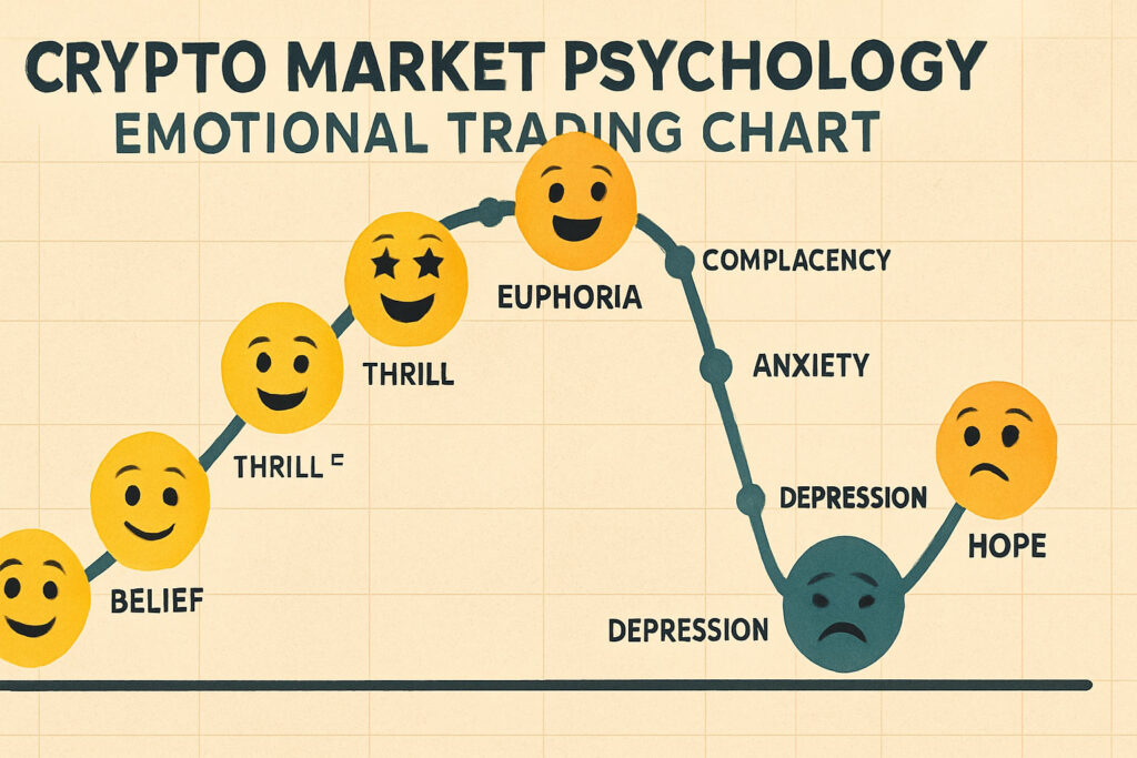 Crypto market psychology emotional trading chart