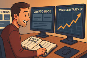 a crypto trader using the tools crypto mental logs journal and tracker to improve their crypto trading strategy